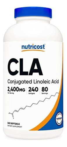 Nutricost Cla (ácido Linoléico Conjugado) 2.400 Mg, 240 Cáp