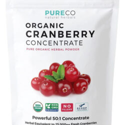 Pó Concentrado De Cranberry Orgânico Usda (50: 1) - 500 Mg É