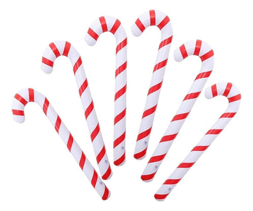 Brinquedo De Cana Inflável De Papai Noel De 6 Peças