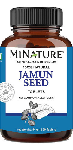 Comprimidos De Sementes De Jamun Por Mi Nature | 90 Comprimi