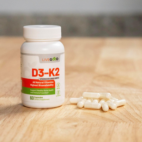 Livegood Vitamina D3 + K2 Suporte Totalmente Natural Para O - Imagem 5