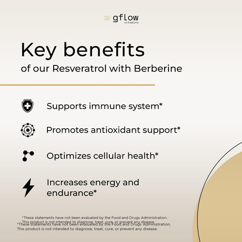 Suplemento De Resveratrol De Vitaminas Gflow - 6000mg De For - Imagem 4