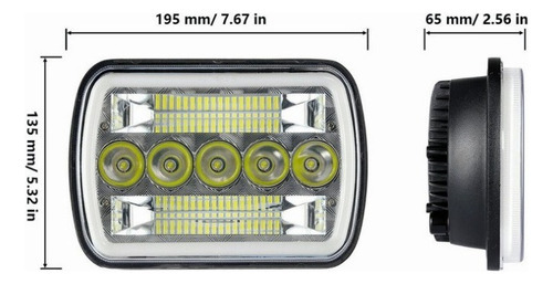O Farol Conduzido Quadrado Ilumina 5x7 H6052 H6053 H6054 H6 - Imagem 3
