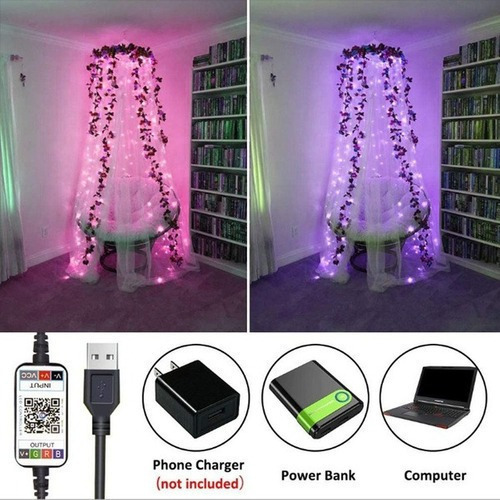 . Luzes De Decoração Para Árvore De Natal De 20 M Pisca Led - Imagem 7