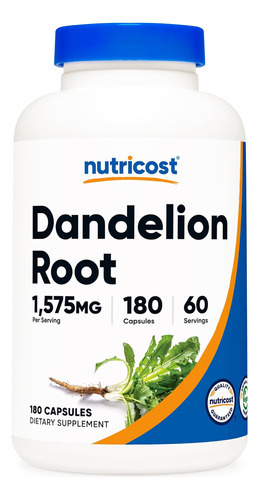 Cápsulas De Extrato De Raiz De Dente De Leão Nutricost 525