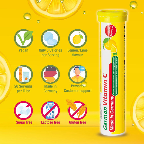 T&d Vitamina C Alemã 180 Mg - 40 Comprimidos Efervescentes P - Imagem 5