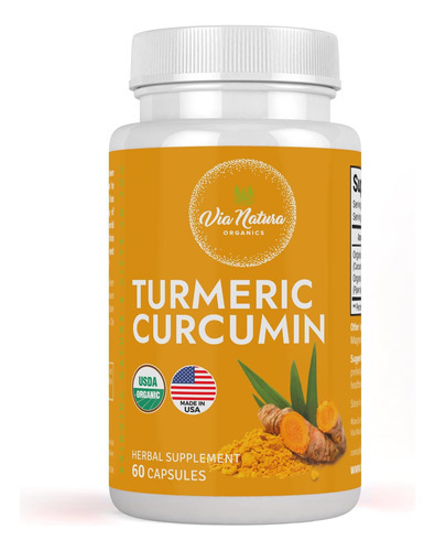 Via Natura Organics Cúrcuma Curcumina 1000mg | Suplemento De