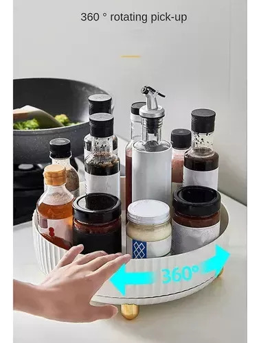Novo Prateleira Giratória De Armazenamento De Cozinha Rack - Imagem 3