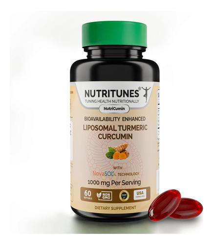 Nutritunes Nutricumin 1000mg Curcumina De Cúrcuma Lipossomal