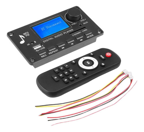 Módulo De Áudio Usb Tf Usb Fm Rádio De Carro 12v 5.0 Wma