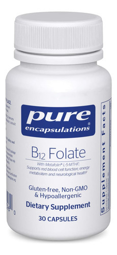 Encapsulamentos Puros B12 Folato | Suplemento Energético Pa
