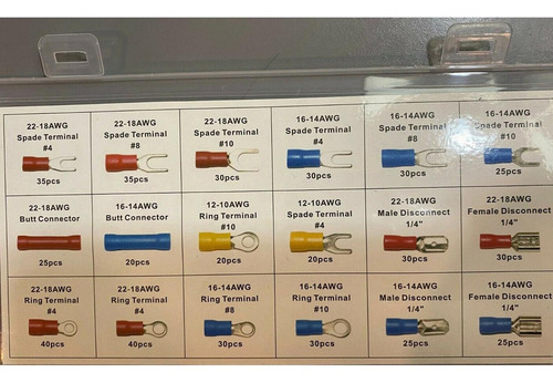 520 Terminais De Fios Elétricos Isolados Sortidos C - Imagem 2