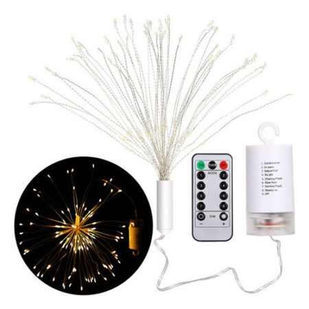 Luzes De Fadas De Fogos De Artifício De Led Cristalino Com C - Imagem 5