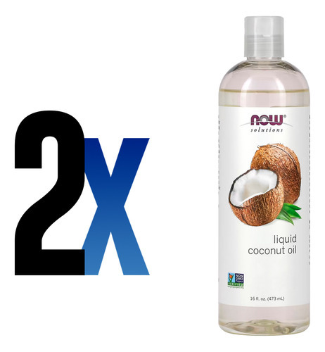 Óleo De Coco Líquido Now Foods Coconut 473ml Importado 2un - Imagem 2