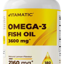 Óleo De Peixe Ômega 3 De Força Tripla Vitamatic 3600 Mg Por