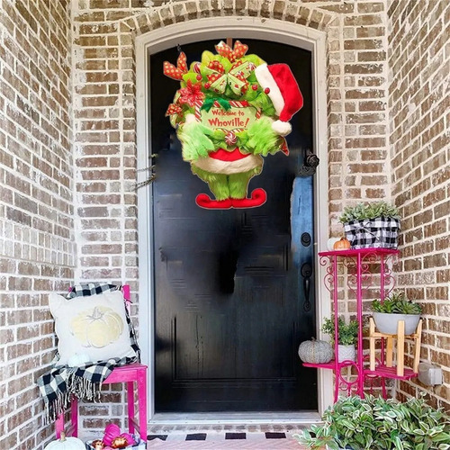 Guirlanda De Natal Grinch, Enfeite De Pelúcia Ladrão - Imagem 5