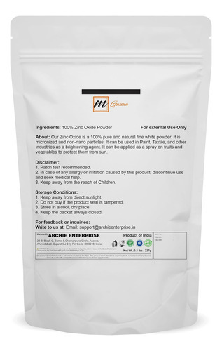 Mganna Pó De Óxido De Zinco 100% Natural | Partículas Micron - Imagem 2