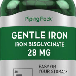 Ferro Suave 28 Mg | 300 Cápsulas | Bisglicinato De Ferro |