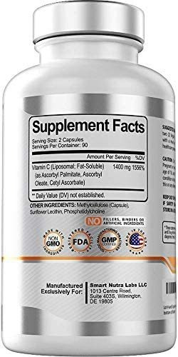 Liposomal 2 Vitamina C 1400mg- 180 Cápsulas Veganas- Ingred - Imagem 3