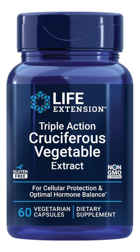 Extrato Vegetal Crucífero De Tripla Ação Da Life Extension,
