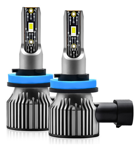 Lâmpadas De Faróis Led H8/h9/h11 Ip68 À Prova D"água Para Ca