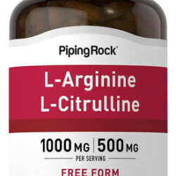 Piping Rock Complexo L-arginina L-citrulina 1000mg | 120 Cáp