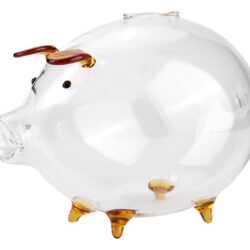Piggy Coin Saver, Vidro Transparente, Banco De Porcos, Econo