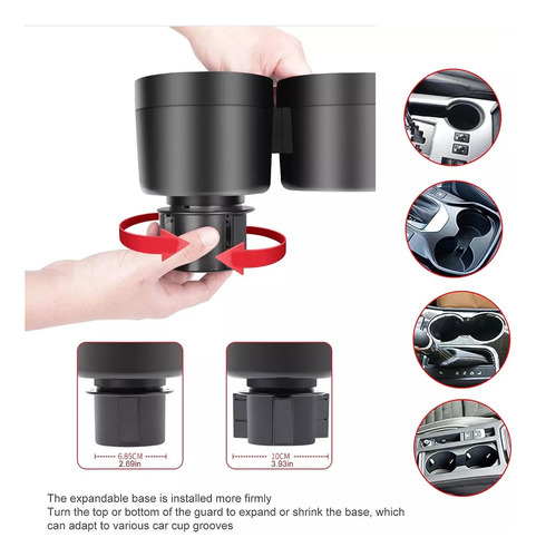 Porta-copos Para Carro Adaptador Expansor Para Porta-copos - Imagem 5