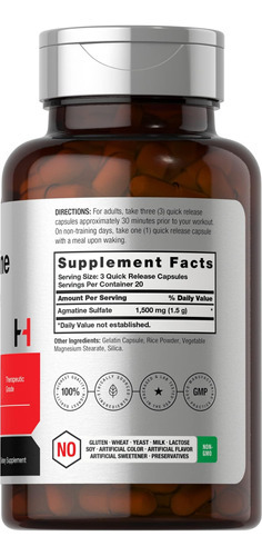 Cápsulas De Sulfato De Agmatina Horbäach 1500mg | 60 Comprim