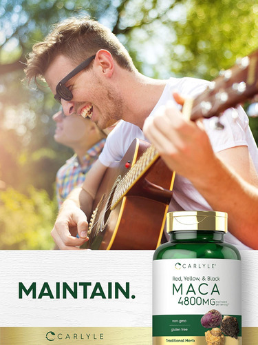 Cápsulas De Raiz De Maca Carlyle | 4800mg | Contagem 180 | E - Imagem 6