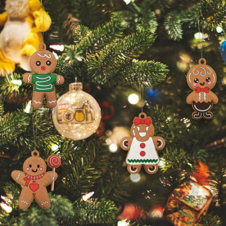 12 Enfeites De Árvore De Natal, Gingerbread Man - Imagem 9