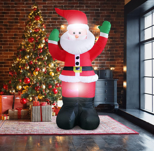 Decoração De Natal De Papai Noel Inflável De Led Gigante De - Imagem 8