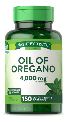 Natures Truth Óleo De Cápsulas Softgel De Orégano | 4000mg |