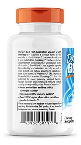 Vitamina C Doctor S Best 500 Mg 60 Comprimidos - Imagem 3
