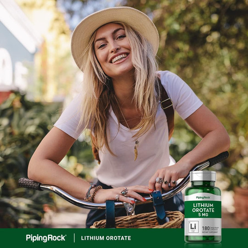 Piping Rock Orotato De Lítio 5mg | 180 Cápsulas | Não-gmo... - Imagem 6