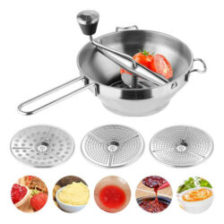 W Moinho Alimentos Aço Inoxidável 19cm, Ótimo Para Purê