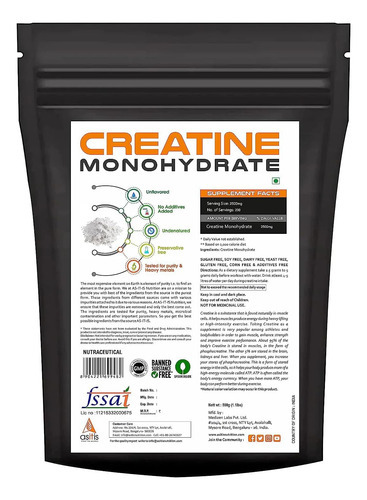 As-it-is Nutrição Creatina Monohidratada Oz | Usa Labdoor Ce - Imagem 2