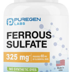 Suplemento De Ferro Puregen Labs Sulfato Ferroso 325 Mg 200