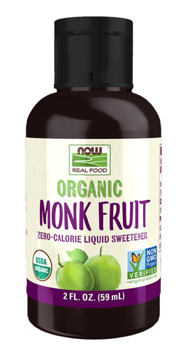 Fruta Dos Monges Now Foods Adoçante Líquido 59ml 4un - Imagem 3