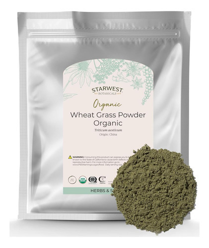 Pó De Grama De Trigo Orgânico Starwest Botanicals, 1 Libra