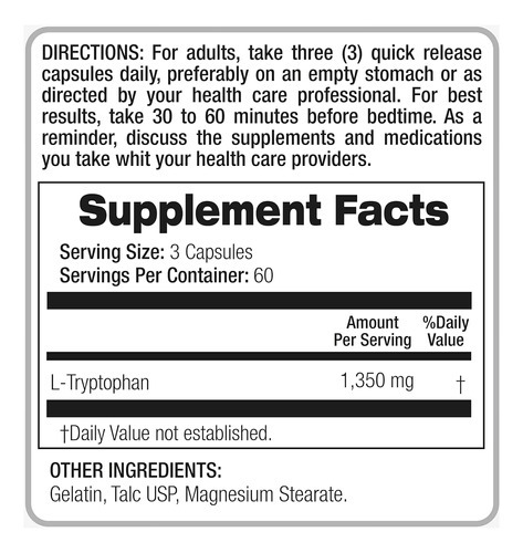 Fito Medics Lab - Triptofano, L Triptofano - 1350 Mg, 180 Cá - Imagem 6