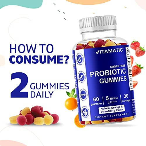 Gomas Probióticas Sem Açúcar Vitamatic Para Homens E Mulher - Imagem 4