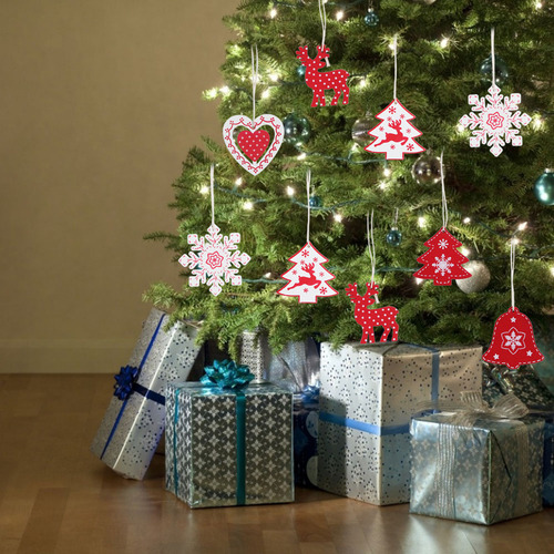 24 Peças De Linda Decoração De Enfeite De Natal Pendurada Em - Imagem 5