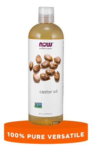 Óleo De Castor 473ml Now Foods Castor Oil 100% Puro