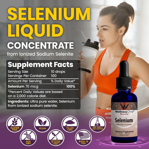Suplemento De Selênio Líquido Wellnessone - Gotas Líquidas D - Imagem 2
