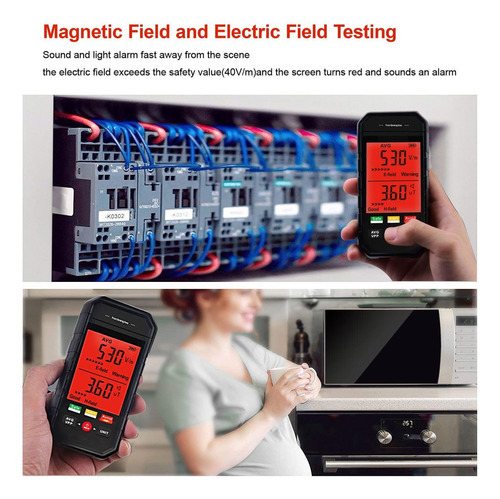 Testador De Radiação Eletromagnética Digital Lcd Emf Detecto - Imagem 6