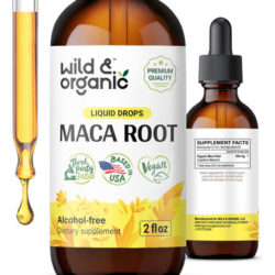 Gotas De Raiz De Maca Selvagens E Orgânicas Para Mulheres E