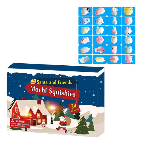 Calendário Do Advento De Natal Squeeze Toys Set Animais Fofo - Imagem 6