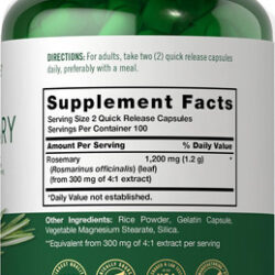 Cápsulas De Alecrim Carlyle | 1200mg | Contagem 200 | Extrat