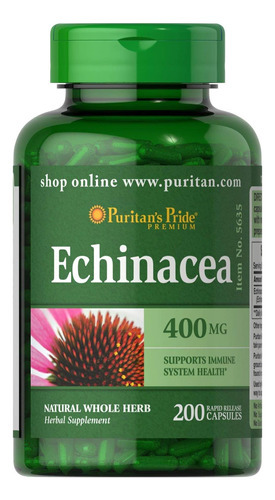 Puritans Pride Premium Echinacea Natural Whole Herbal Supple
